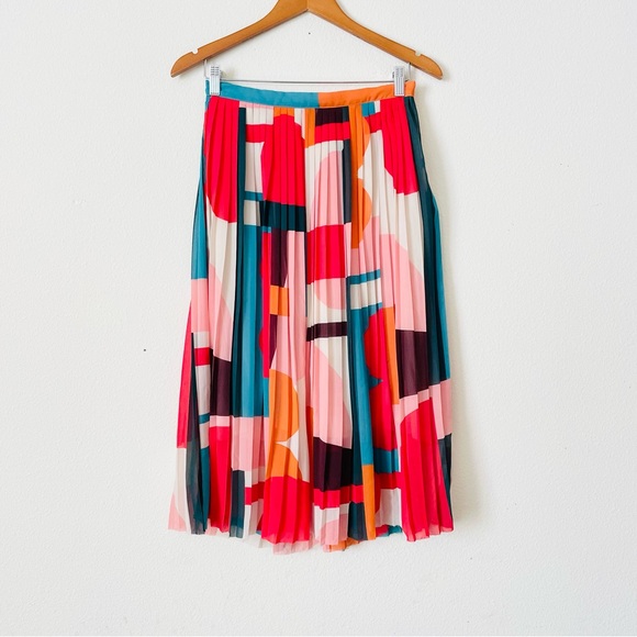 Anthropologie Maeve SIZE 6P Aurelia A-Line Midi Pleated Skirt - Picture 4 of 9